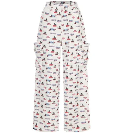 LALAFOX Pattern Print Wide Sweatpants
