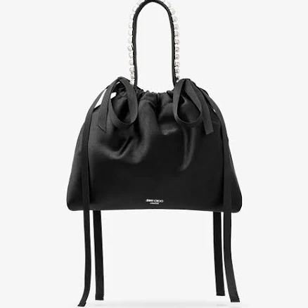 Jimmy Choo Women's Satin Drawstring Mini Top-Handle Shoulder Bag