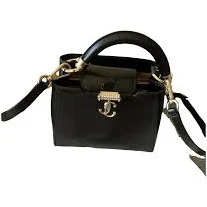 Jimmy Choo Varenne Mini Leather Satchel with Crystal Bar