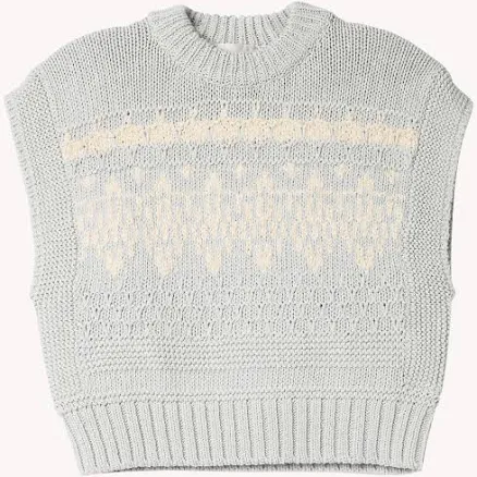 Cotton Flake Jacquard Vest