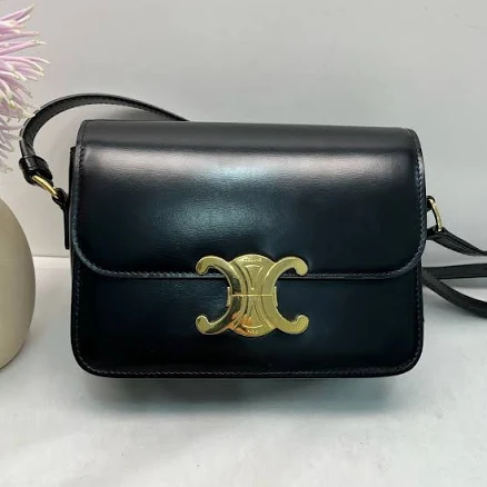 Celine Classique Triomphe Calfskin Shoulder Bag
