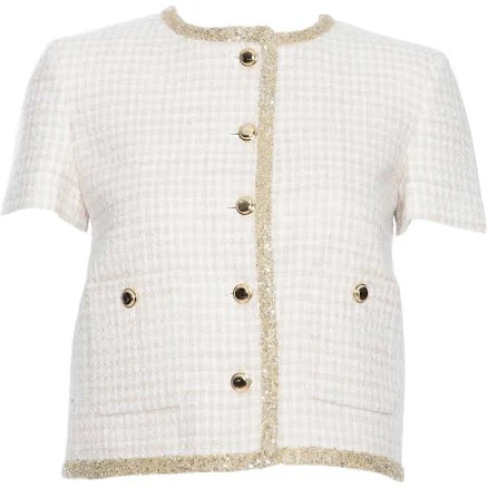 Miu Miu Women's Check-Pattern Tweed Jacket