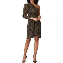Iro Morello Print Silk Blend Dress One Shoulder Mini