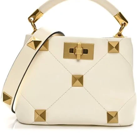 Valentino Garavani Women's Mini Roman Stud Nappa Top Handle Bag