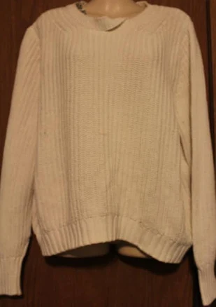 3.1 Phillip Lim Cotton/nylon White Crew Neck Embellished Ls Pullover