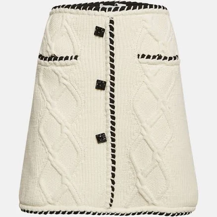 Self Portrait Cable-knit Skirt
