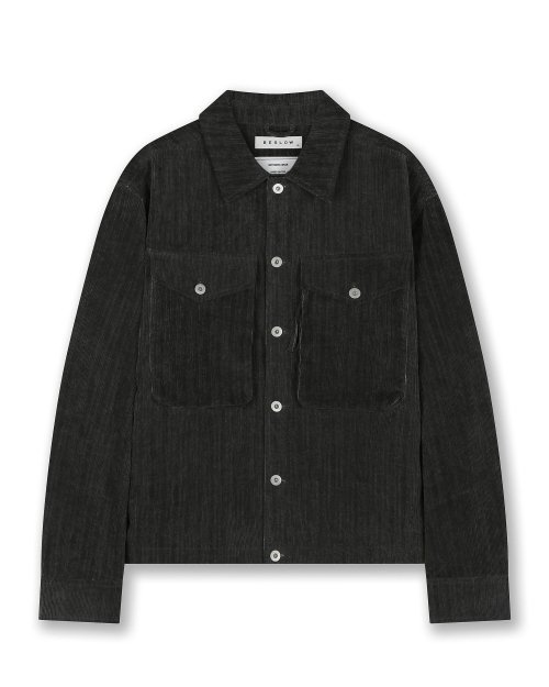 VINTAGE WASHED CORDUROY JACKET WASHED BLACK