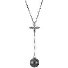 Sterling Silver Tahitian Pearl Necklace