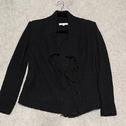 Iro Jackets & Coats | Iro Black Mira Fringe Jacket | Color: Black | Size: 34 | Wappel's Closet