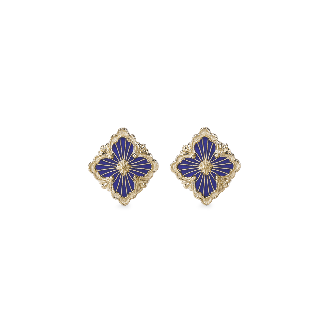 OPERA TULLE BUTTON EARRINGS IN YELLOW GOLD