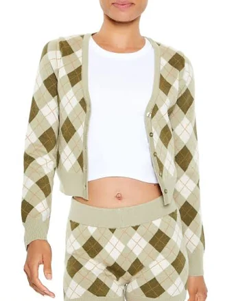 Argyle Cardigan Sweater