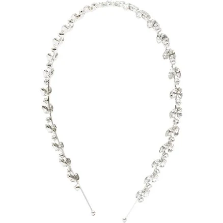 Jennifer Behr Roselyn Crystal-embellished Silver Headband