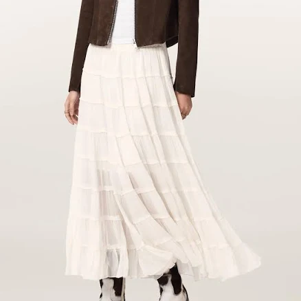 Allsaints Women's Eva Tiered Maxi Skirt