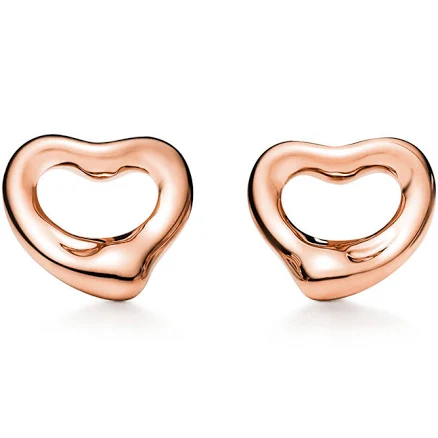 Elsa Peretti Open Heart Rose Gold Earrings