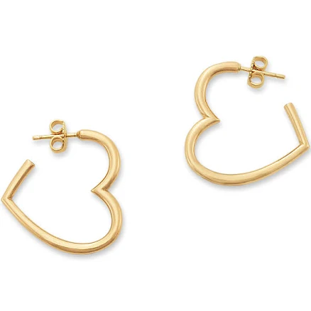 James Avery Sterling Silver Heart Hoop Earrings