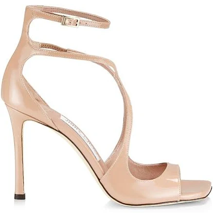 Jimmy Choo Women's Azia 95MM Patent Leather Sandals - Ballet Pink - Size 9