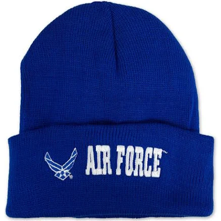 Air Force Wings Emblem Cuffed Knit Beanie