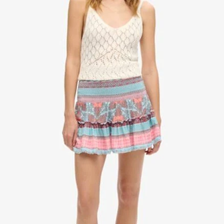 Superdry Women's Printed Shirred Mini Skirt