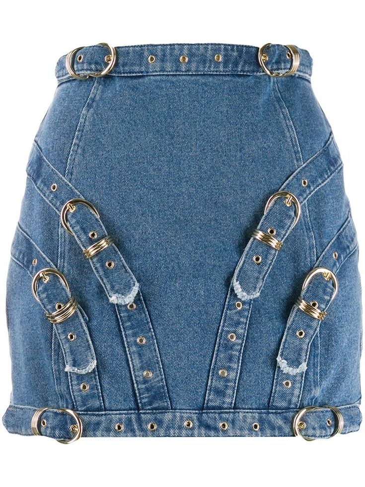 Buckle Detail Mini Skirt