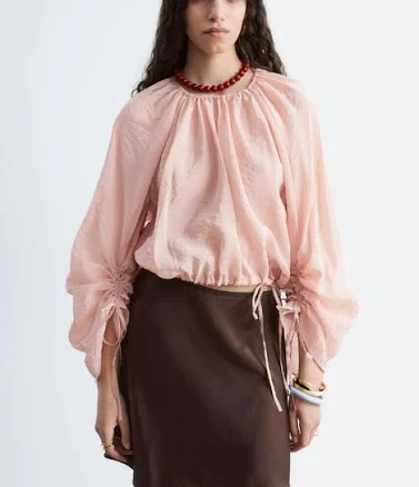 & Other Stories Voluminous Tie-Detail Blouse