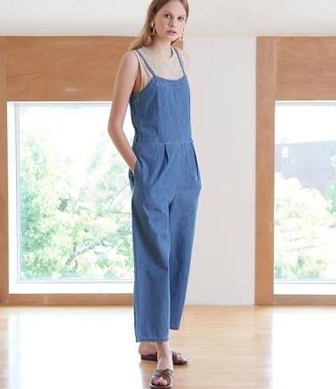 Di-EPHOD symmetric Fold Suspender Jumpsuit