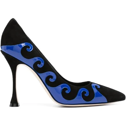Manolo Blahnik Women's Kasai 105mm Swirl-detail Pumps