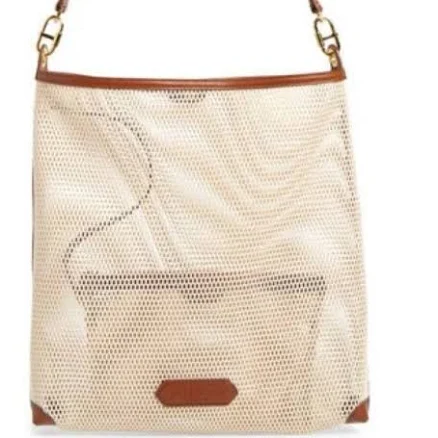 $2850 Auth Tom Ford Tote Bag Mesh Leather Trim w/Pouch Women/Men/Unisex