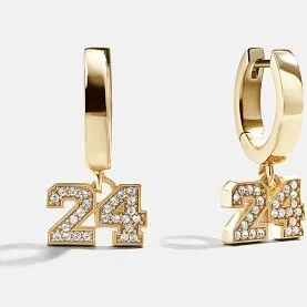 BaubleBar Varsity Number Huggie Earrings