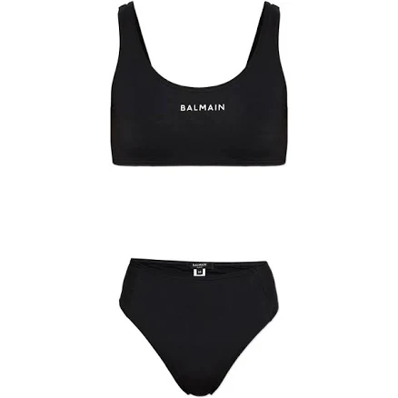 Balmain Logo-Print Bikini Set