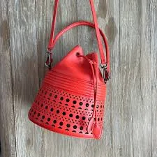 ALAÏA Red Bucket Corset 19 Bag