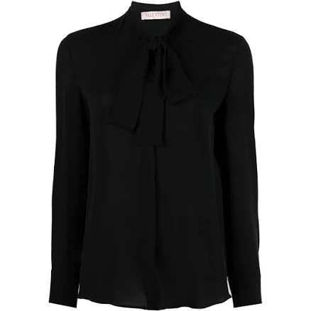 Valentino Garavani Silk Georgette Tie Blouse
