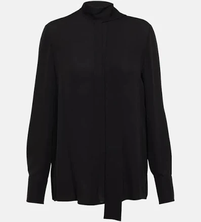 VALENTINO Silk Georgette Tie-neck Blouse