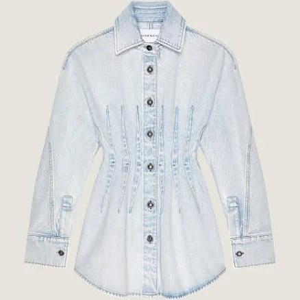 Givenchy Women's Cocoon Long Sleeve Denim Minidress