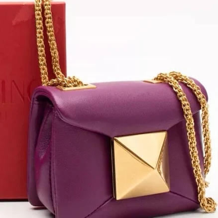 Valentino Garavani One Stud Leather Micro Crossbody Bag