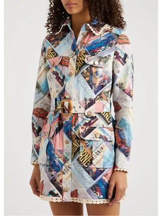Zimmermann Dresses | Zimmermann Postcard Shirt Mini Dress | Color: Blue/Pink | Size: 0 | Yency_Castro's Closet