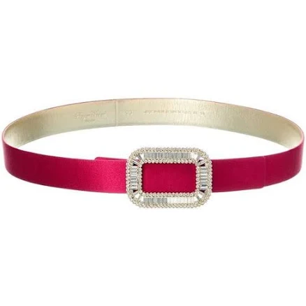 Roger Vivier Women's Centure Pilgrim Satin & Leather Belt