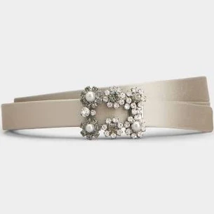 Roger Vivier Efflorescence Satin Belt