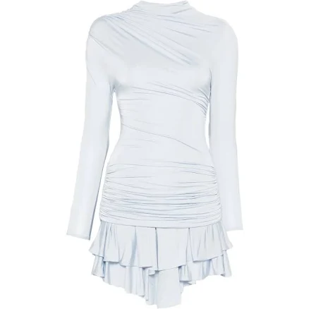 Self Portrait Gathered Jersey Mini Dress