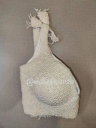 Pearl Beaded Saree Blouse