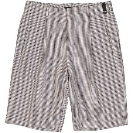 Fendi Navy White Houndstooth Jacquard Shorts Size 46 IT
