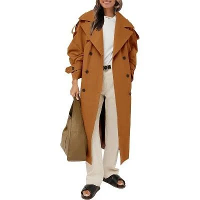 Imily Bela Classic Oversized Double Breasted Trench Coat