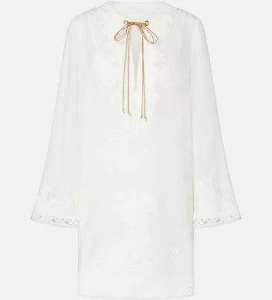 Zimmermann Indra Embroidered Tunic Dress