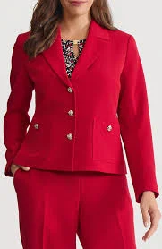 Single Brested Crepe Blazer