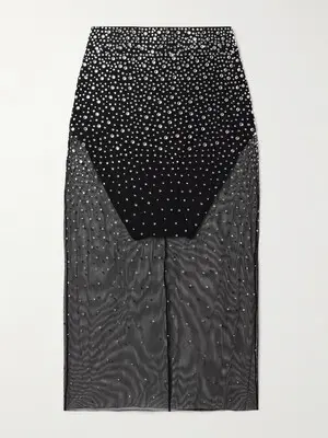 Crystal-embellished Tulle Skirt