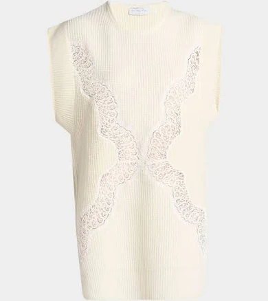 Women's Stella Mccartney Miracle Lace Sleeveless Rib Sweater