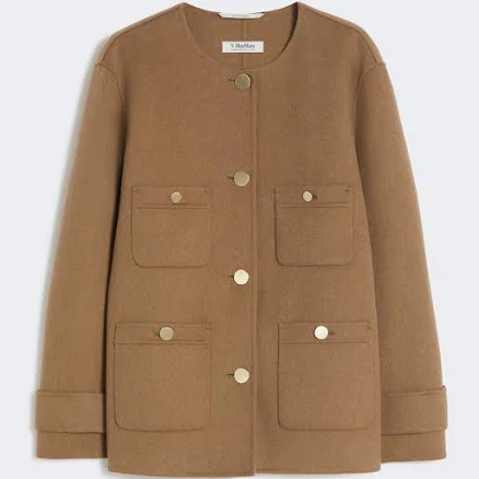 Max Mara Woman Cropped wool broadcloth jacket