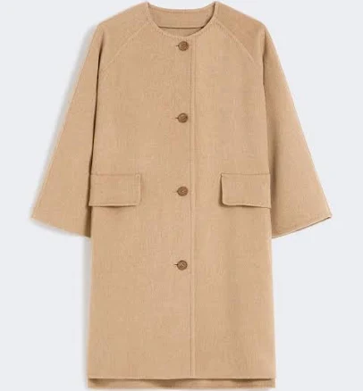 Max Mara Woman Camel broadcloth coat
