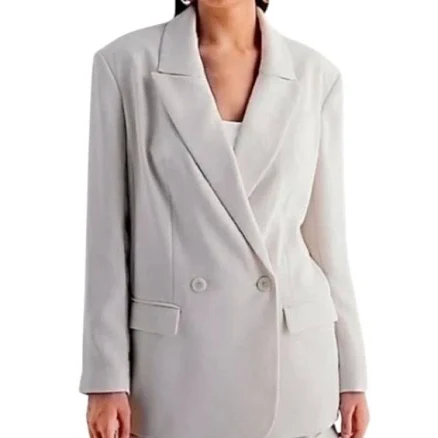 RDI Oversize Double Breasted Peak Lapel Blazer