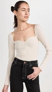 Reformation Top Womens M Cream October Knit - Excellent Condition