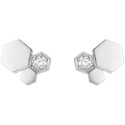 Chaumet White Gold And Diamond Bee My Love Earrings - Silver - One Size